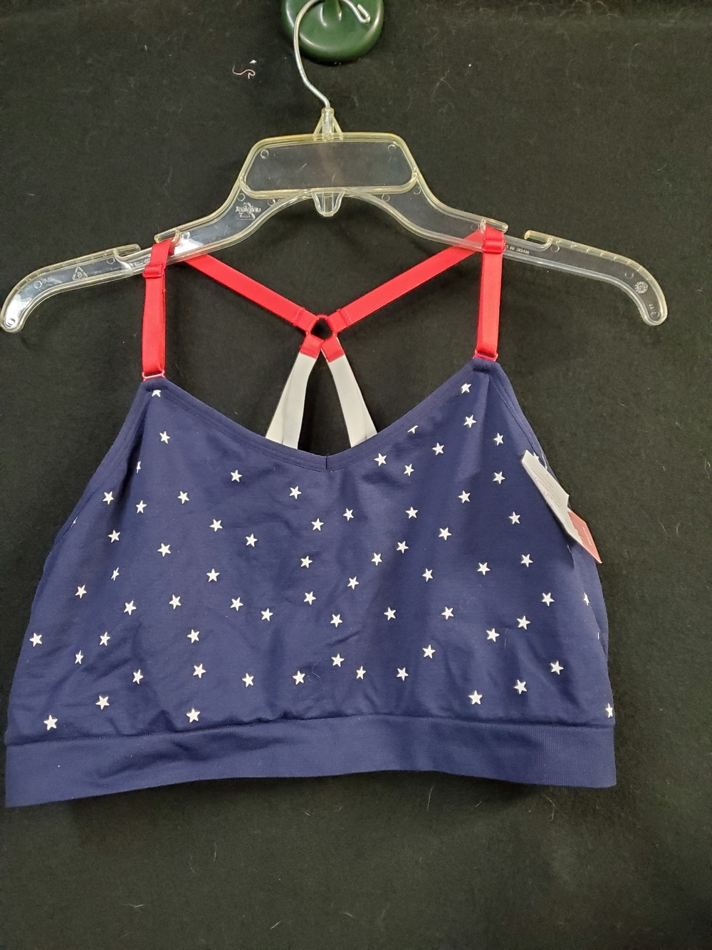 Cacique Navy Star Print Bralette with White Stars